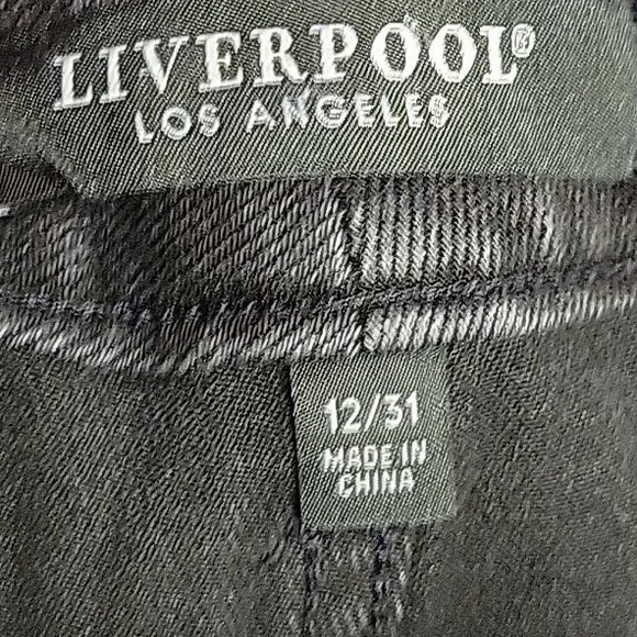 Liverpool black button fly straight jeans 31 - Picture 5 of 6